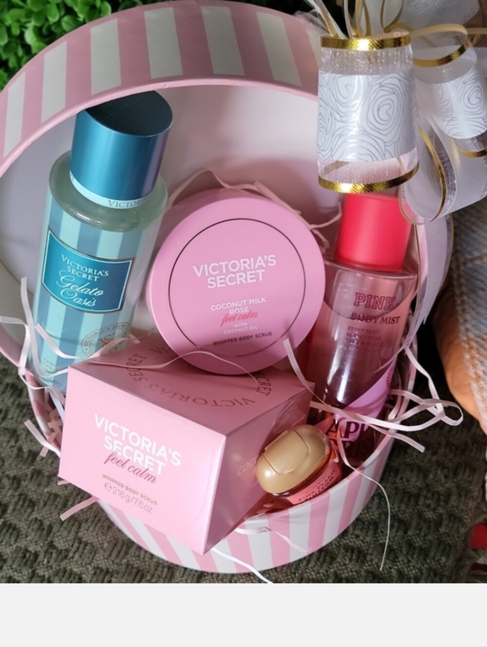 Victoria's Secret + Bath & Body Works Luxury Hat-Box Gift Basket